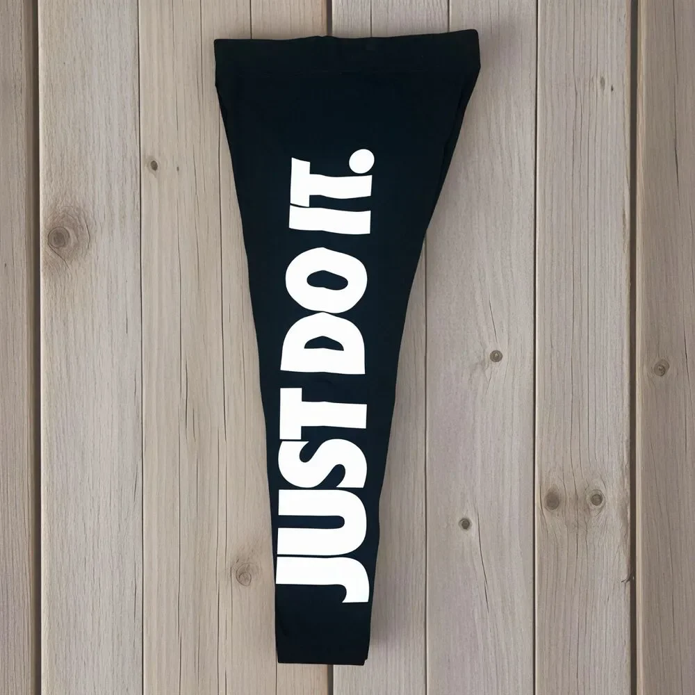 Nike Women's Black Plus Size High-Waisted 'JUST DO IT' Leggings 2XL DC6933-010
